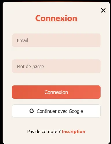 Page de connexion