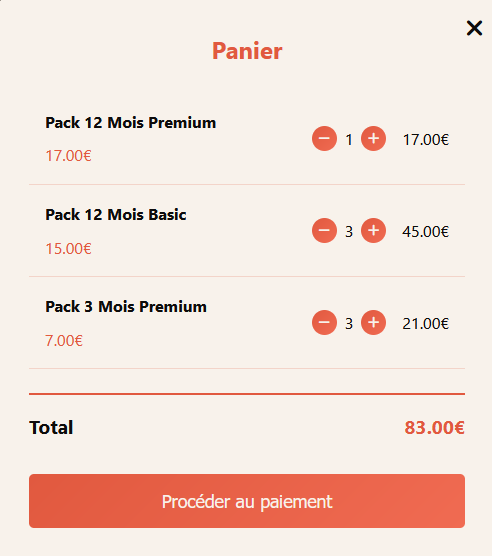 Panier d'achat